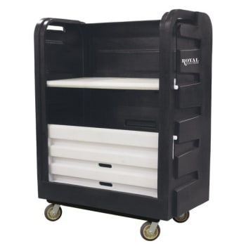 Image for Royal Basket Trucks 48 Cubic Foot Turnabout Truck, Black With Two Molded Shelves from HD Supply