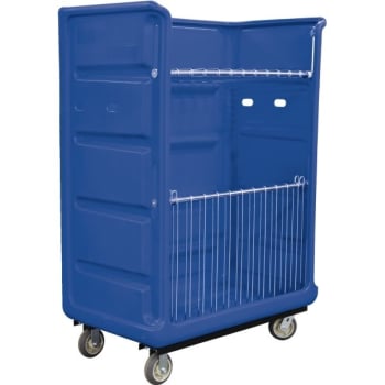 Image for Royal Basket Trucks 48 Cubic Foot Turnabout Truck, Blue, With Two Wire Shelves from HD Supply