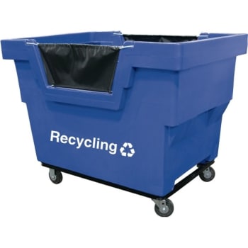 Image for Royal Basket Trucks 26.5 Cubic Foot Mail Truck, Blue, Includes Recycling Decal from HD Supply