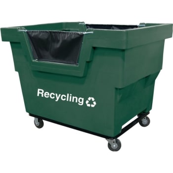 Image for Royal Basket Trucks 26.5 Cubic Foot Mail Truck, Green, Includes Recycling Decal from HD Supply