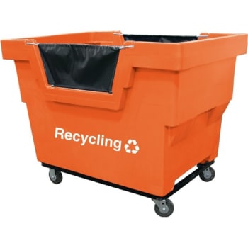 Image for Royal Basket Trucks 26.5 Cubic Foot Mail Truck, Orange, Includes Recycling Decal from HD Supply