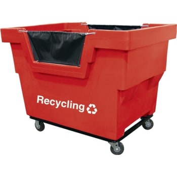 Image for Royal Basket Trucks 26.5 Cubic Foot Mail Truck, Red, Includes Recycling Decal from HD Supply