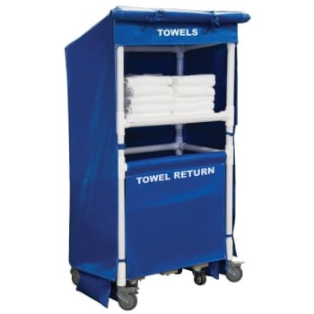 Image for Royal Basket Trucks 32 Towel Station, One Shelf, Vinyl Cover, Towel Return Cart from HD Supply