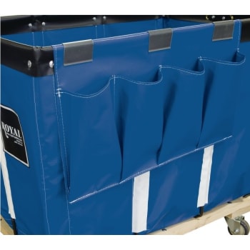 Image for Royal Basket Trucks Janitorial Organizer, Blue Vinyl, Four Pockets from HD Supply