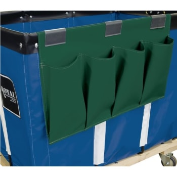 Image for Royal Basket Trucks Janitorial Organizer, Green Vinyl, Four Pockets from HD Supply