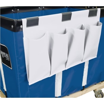 Image for Royal Basket Trucks Janitorial Organizer, White Vinyl, Four Pockets from HD Supply
