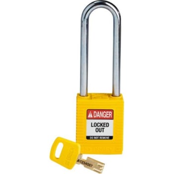 Image for Brady Safekey 3 in Steel Shackle Lockout Padlock (12-Pack) (Yellow) from HD Supply