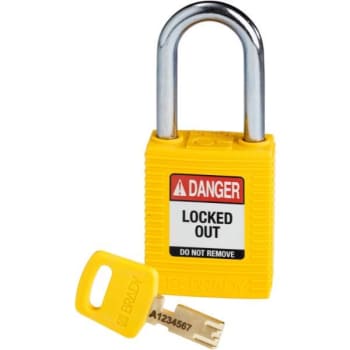 Image for Brady Safekey 1.5 in Steel Shackle Lockout Padlock (12-Pack) (Yellow) from HD Supply
