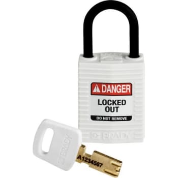 Image for Brady Safekey 1 In Plastic Shackle Lockout Padlock (12-Pack) (White) from HD Supply