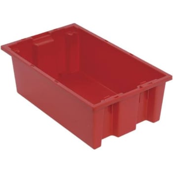 Quantum Storage Systems® Red Stack And Nest Totes 18x11x6 In Package Of 6