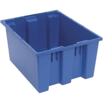 Quantum Storage Systems® Blue Stack Nest Totes 19-1/2x15-1/2x10 In Package Of 6