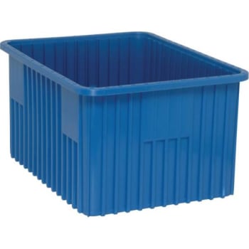 Quantum Storage Systems® Blue Grid Container 22-1/2x17-1/2x12 In Package Of 3