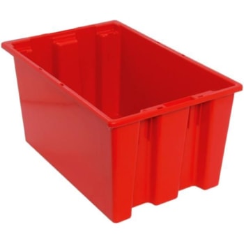Quantum Storage Systems® Red Stack Nest Totes 23-1/2x15-1/2x12 In Package Of 3