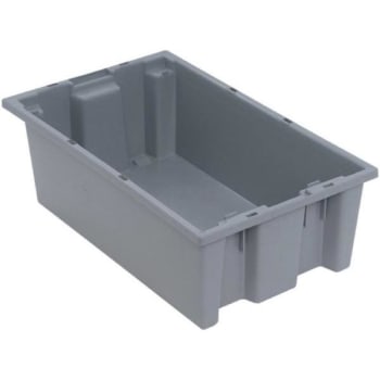 Image for Quantum Storage Systems® Gray Stack And Nest Totes 18x11x6 In Package Of 6 from HD Supply