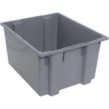 Image for Quantum Storage Systems® Gray Stack Nest Totes 23-1/2x19-1/2x13 In Package Of 3 from HD Supply