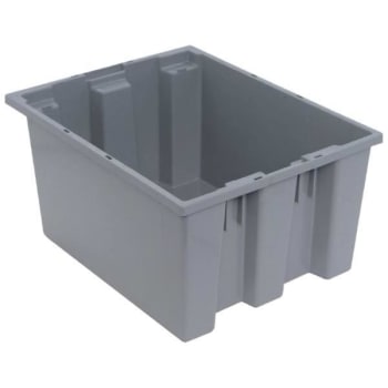 Image for Quantum Storage Systems® Gray Stack Nest Totes 19-1/2x15-1/2x10 In Package Of 6 from HD Supply
