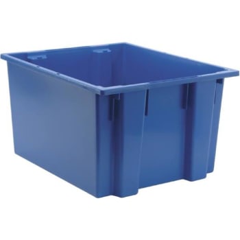 Image for Quantum Storage Systems® Blue Stack Nest Totes 23-1/2x19-1/2x13 In Package Of 3 from HD Supply