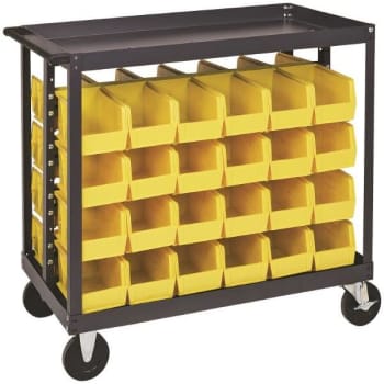 Image for Quantum Storage Systems® Gray 4 Bin Levels-Mobile Cart 36x24x35-1/2 Inch from HD Supply