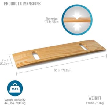 Image for Healthsmart Dmi Deluxe Wood Transfer Board W/ Two Cut Outs, Southern Yellow Pine from HD Supply
