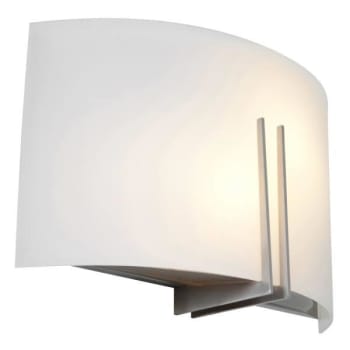 Access Lighting Prong 10 Watt Wide Wall Sconce E26 Led Brushed Steel White Glass