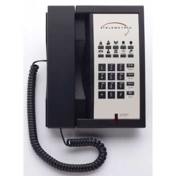 Image for TELEMATRIX® 3300MW10 Black 1-Line Phone With 10-Guest Service Button from HD Supply
