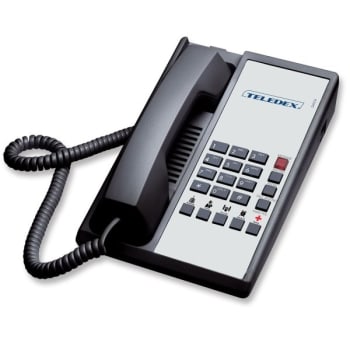 TELEDEX® Black 1-Line Diamond +5 Telephone