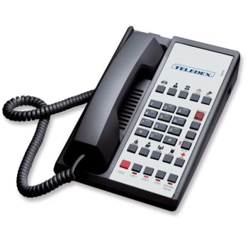 Image for TELEDEX® Black Diamond L2S-10E 2-Line Speakerphone With 10-Guest Service Button from HD Supply