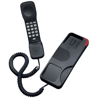 Image for TELEDEX® Black Opal Series 1-Line Analog Corded Trimline Phone from HD Supply