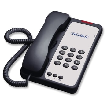 Image for Teledex® Opal 1002 9 In. 1-Line Corded Telephone (Black) from HD Supply