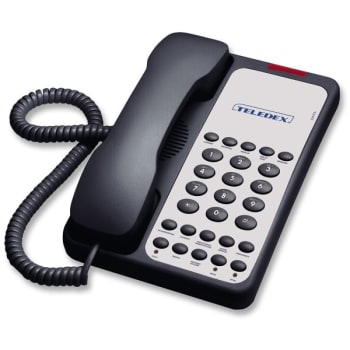 TELEDEX® Black Opal 1010S 1-Line Speakerphone With 10-Guest Key