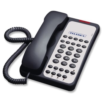 Image for Teledex® Opal 2011 Black 2-Line Telephone With 11-Guest Service Key from HD Supply
