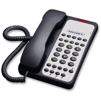 Image for TELEDEX® Opal 2011 Black 2-Line Telephone With 11-Guest Service Key from HD Supply