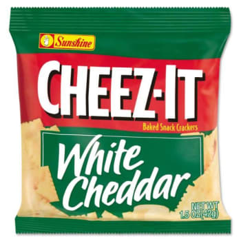 Image for Sunshine® Cheez-It Crackers,1.5 Oz Single Serve Snack Bags, White Cheddar, Box Of 8 from HD Supply