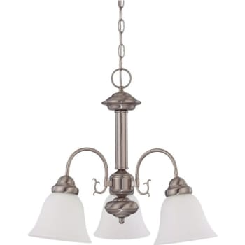 Image for Satco® Ballerina 3-Light Indoor Chandelier (Frosted Glass) (B. Nickel) from HD Supply
