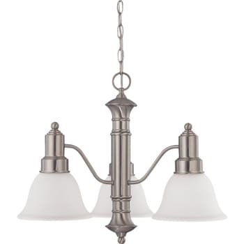 Satco® Nuvo Gotham 3-Light Indoor Chandelier (Frosted Glass)