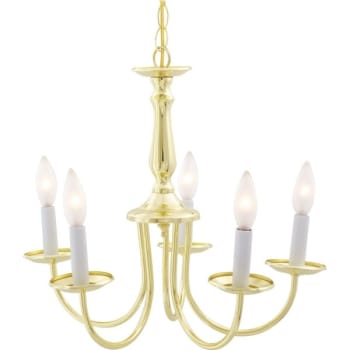 Image for Satco® 5-Light Indoor Chandelier (P. Brass) from HD Supply