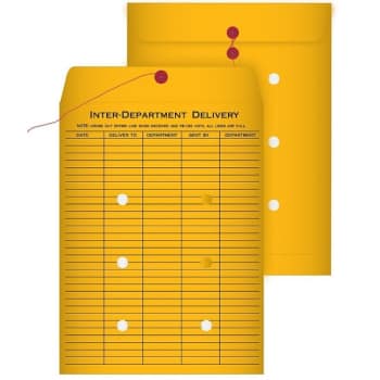Image for Quality Park® String & Button Brown Closure Envelope 9" X 12", Package Of 100 from HD Supply