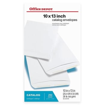 Image for Office Depot® White Large Format Open End Envelope 10" X 13" Box Of 250 from HD Supply