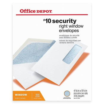 Image for Office Depot® #10 White Right Window Envelopes Box Of 500 from HD Supply