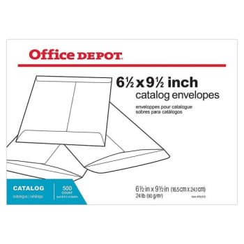 Image for Office Depot® White Large Format Open End Envelope 6-1/2" x 9-1/2" Box Of 500 from HD Supply