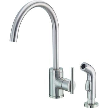 Danze Parma Stainless Steel Single Handle Kitchen Faucet With Spray 1.75gpm