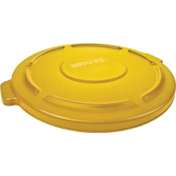 Image for Rubbermaid 20 Gallon Brute Trash Can Lid (Yellow) (6-Pack) from HD Supply