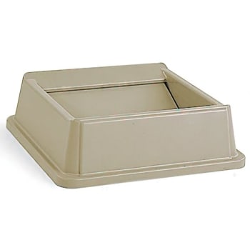 Image for Rubbermaid 35 Gallon Untouchable Square Swing Trash Can Lid(Beige) (4-Pack) from HD Supply