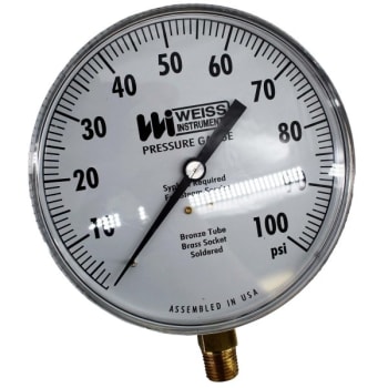 Image for Weiss Commercial Pressure Gauge from HD Supply