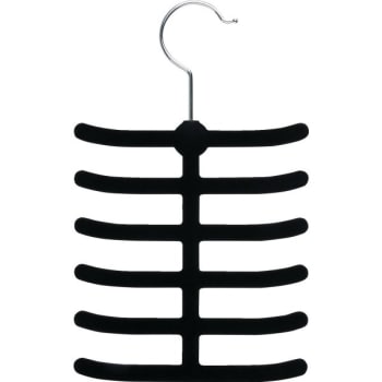 Image for Honey-Can-Do Twelve Hook Tie Hanger Black Package Of 20 from HD Supply
