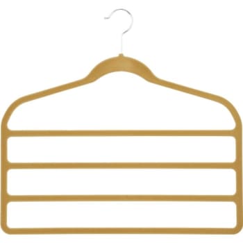Image for Honey-Can-Do Velvet 4-Step Hanger Tan Package Of 10 from HD Supply