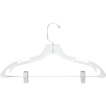 Image for Honey-Can-Do Plastic Suit Hanger With Clips Clear Package Of 12 from HD Supply