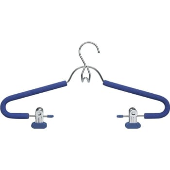 Honey-Can-Do Foam Hanger With Clips Blue Package Of 4