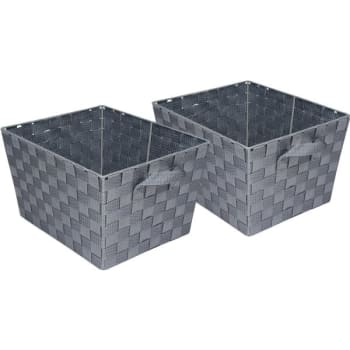 Image for Honey-Can-Do Medium Woven Basket Package Of 2 Grey from HD Supply