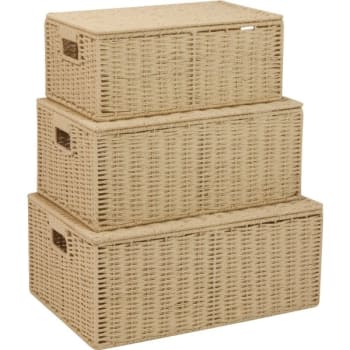 Image for Honey-Can-Do Paper Rope Basket Package Of 3 from HD Supply